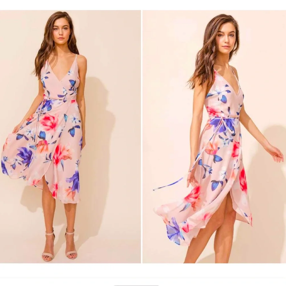 Yumi Kim Pink Floral Midi Dress - Picture 3 of 3